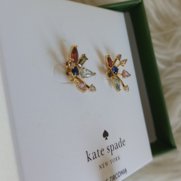 Kate Spade Cubic Zirconia Firework Floral Earrings - Picture 5 of 9